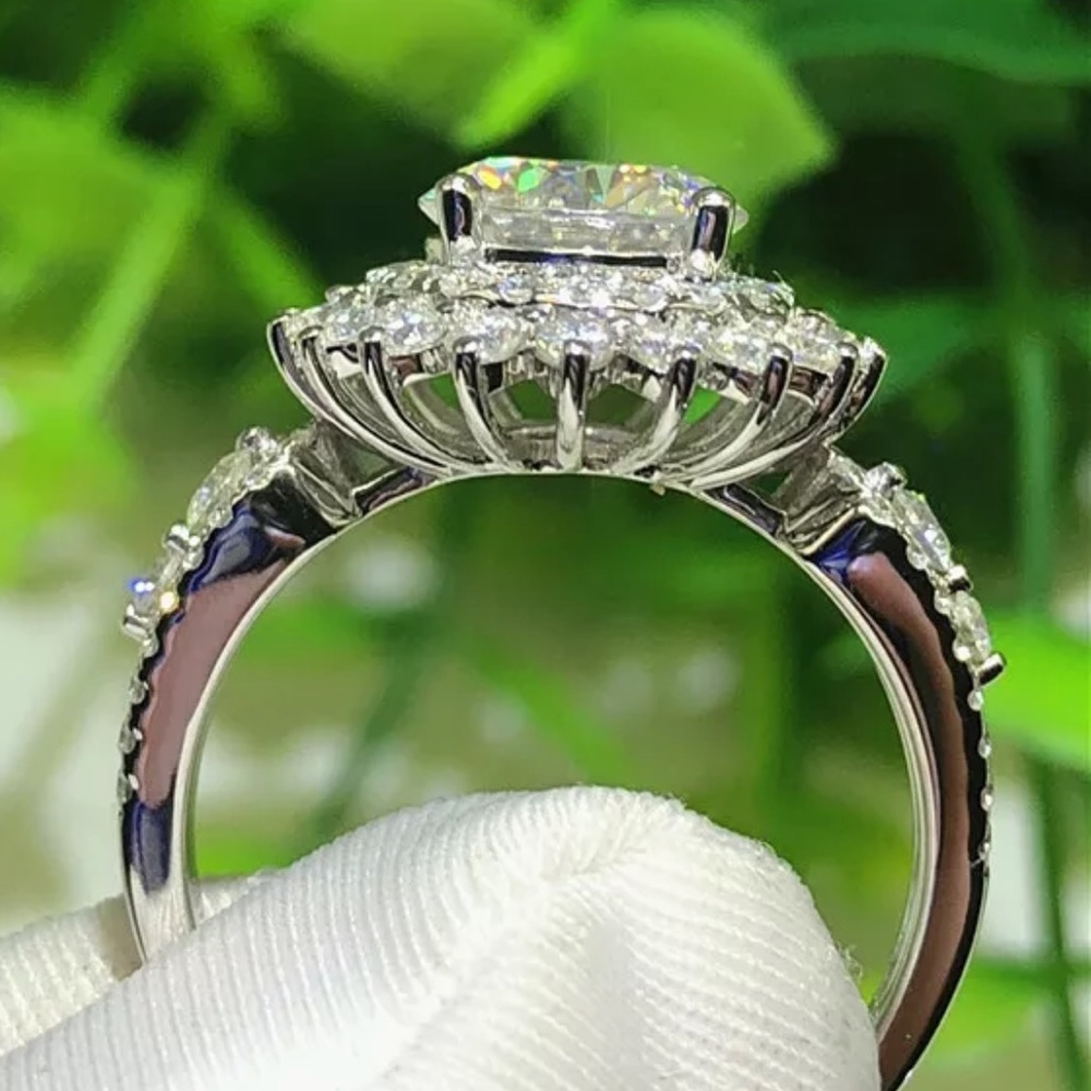 NEW💎925 Sterling Silver White Sapphire Ring - Picture 3 of 5